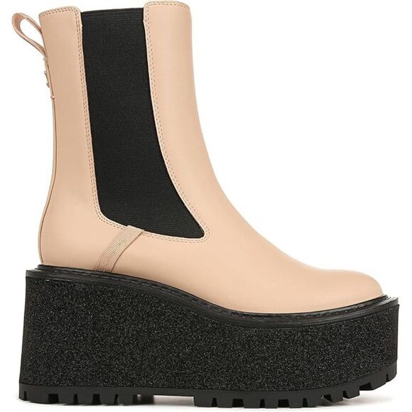 Circus NY by Sam Edelman Susan Size 7 Blonde SE Lug Sole Chelsea Platform Boot - Picture 3 of 15